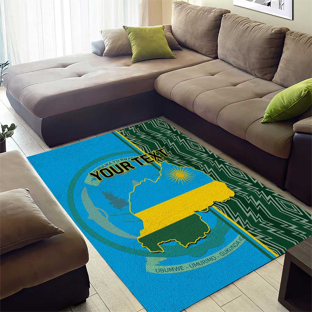 Personalised 1 July Independence Day Rwanda Area Rug African Imigongo Happy 61st Anniversary LT14