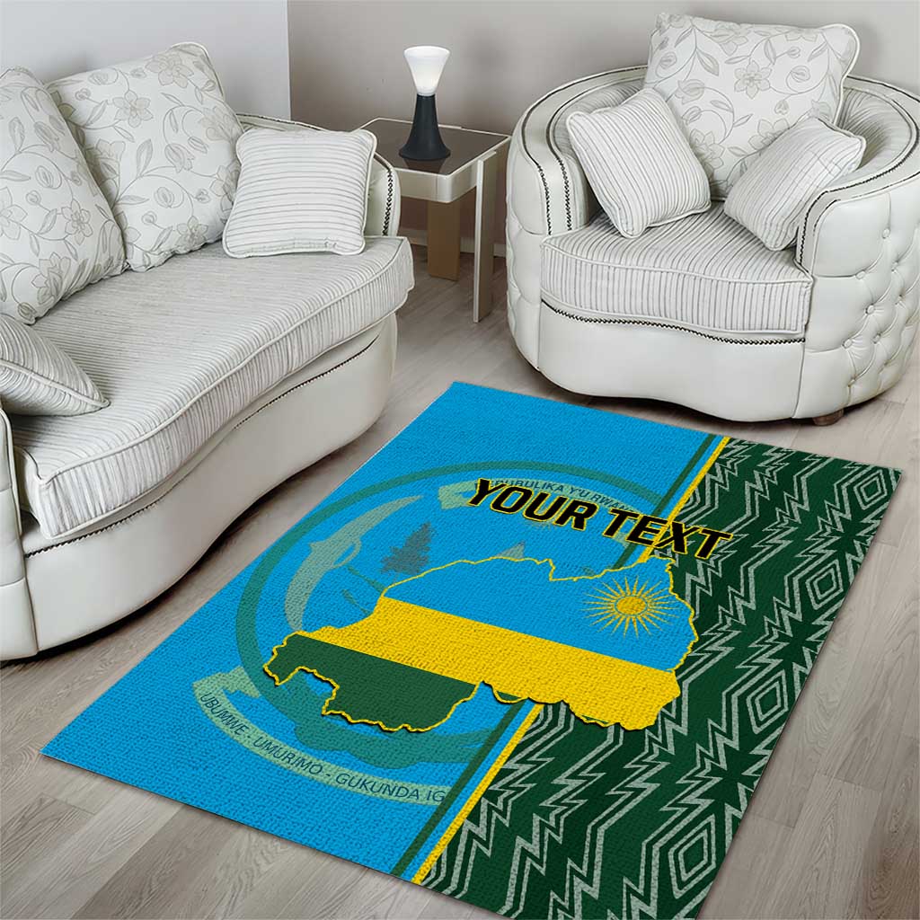 Personalised 1 July Independence Day Rwanda Area Rug African Imigongo Happy 61st Anniversary LT14