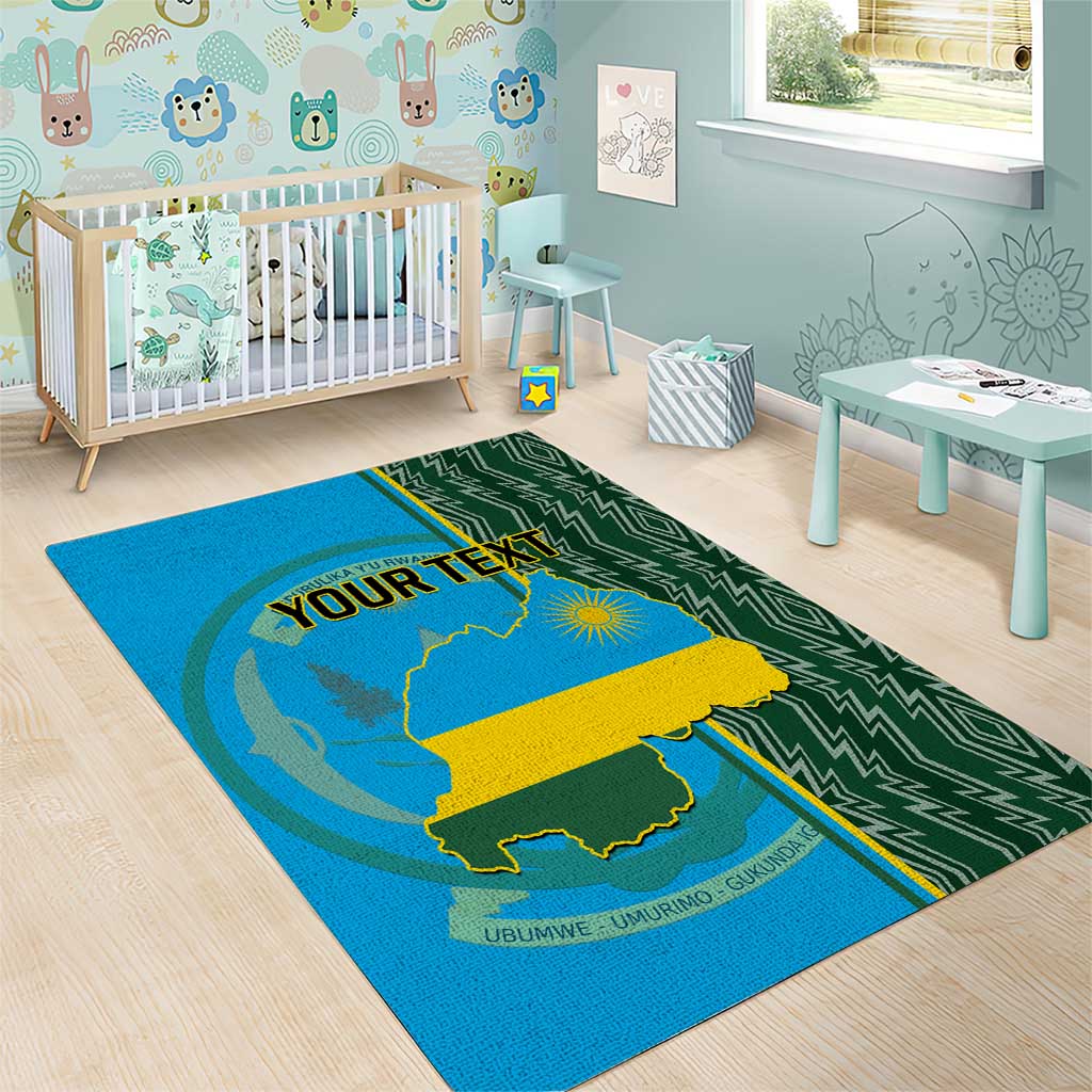 Personalised 1 July Independence Day Rwanda Area Rug African Imigongo Happy 61st Anniversary LT14