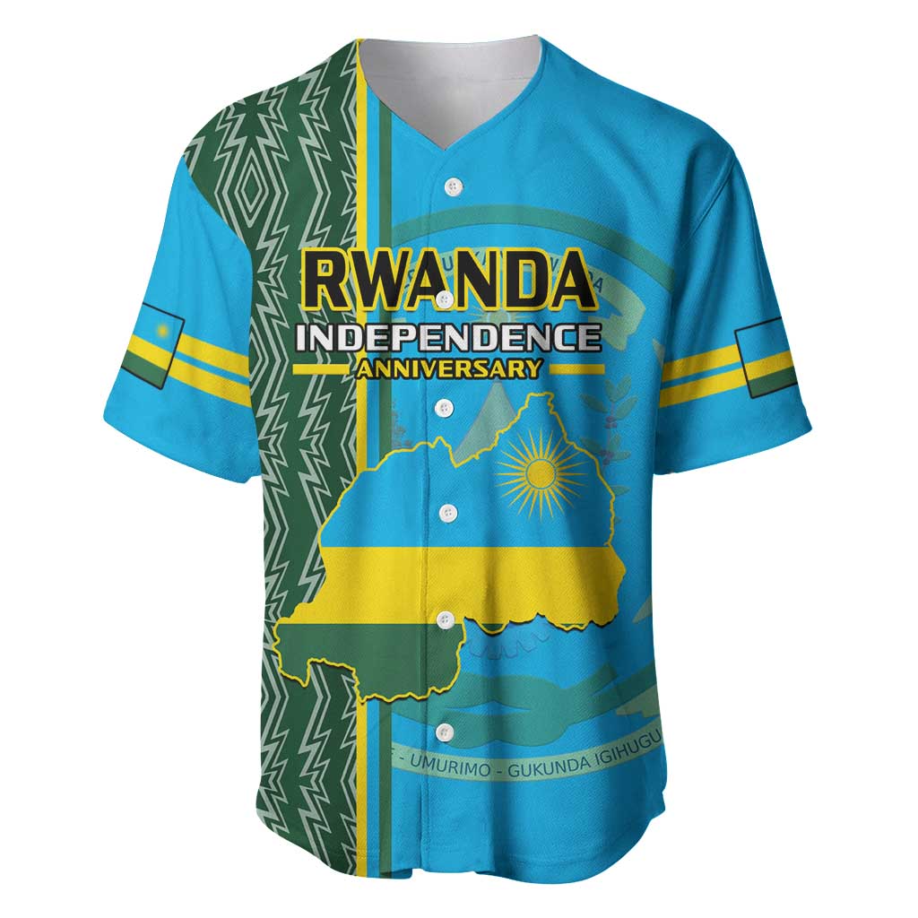 Personalised 1 July Independence Day Rwanda Baseball Jersey African Imigongo Happy 61st Anniversary LT14