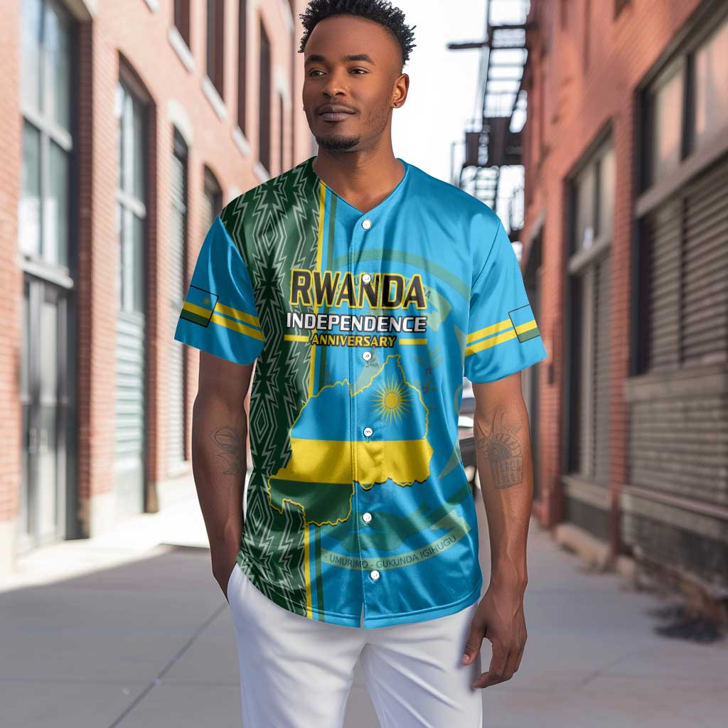 Personalised 1 July Independence Day Rwanda Baseball Jersey African Imigongo Happy 61st Anniversary LT14