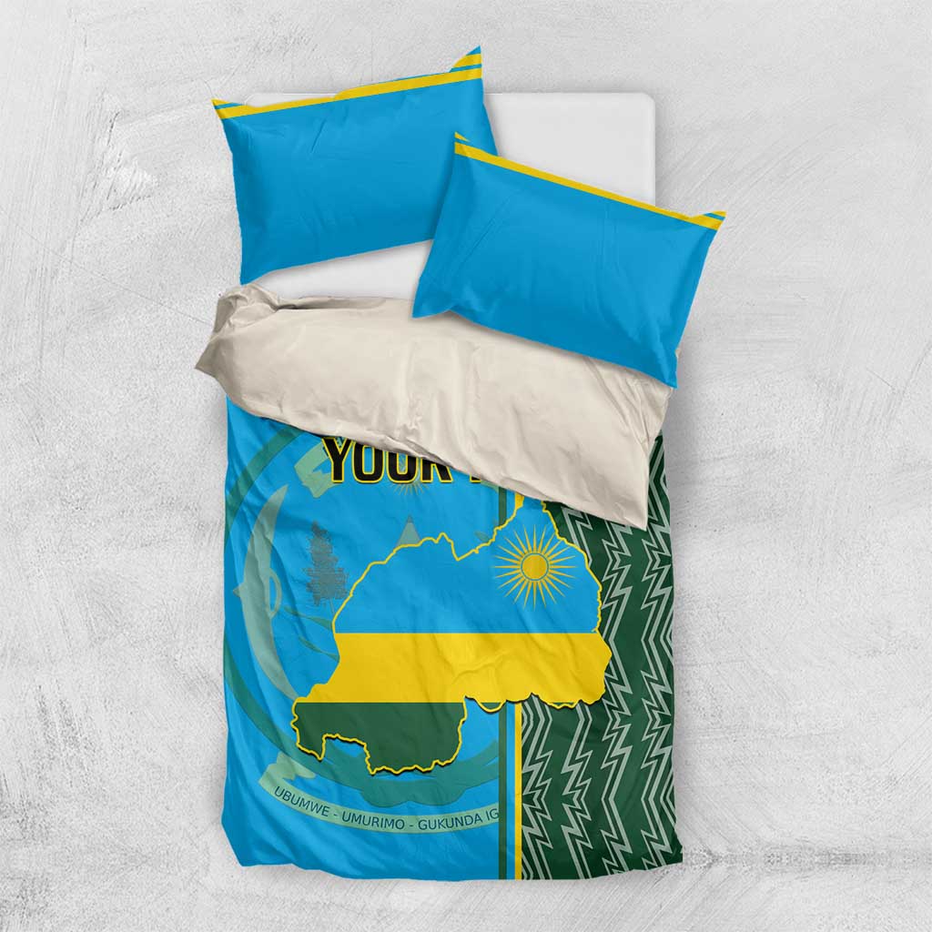 Personalised 1 July Independence Day Rwanda Bedding Set African Imigongo Happy 61st Anniversary LT14