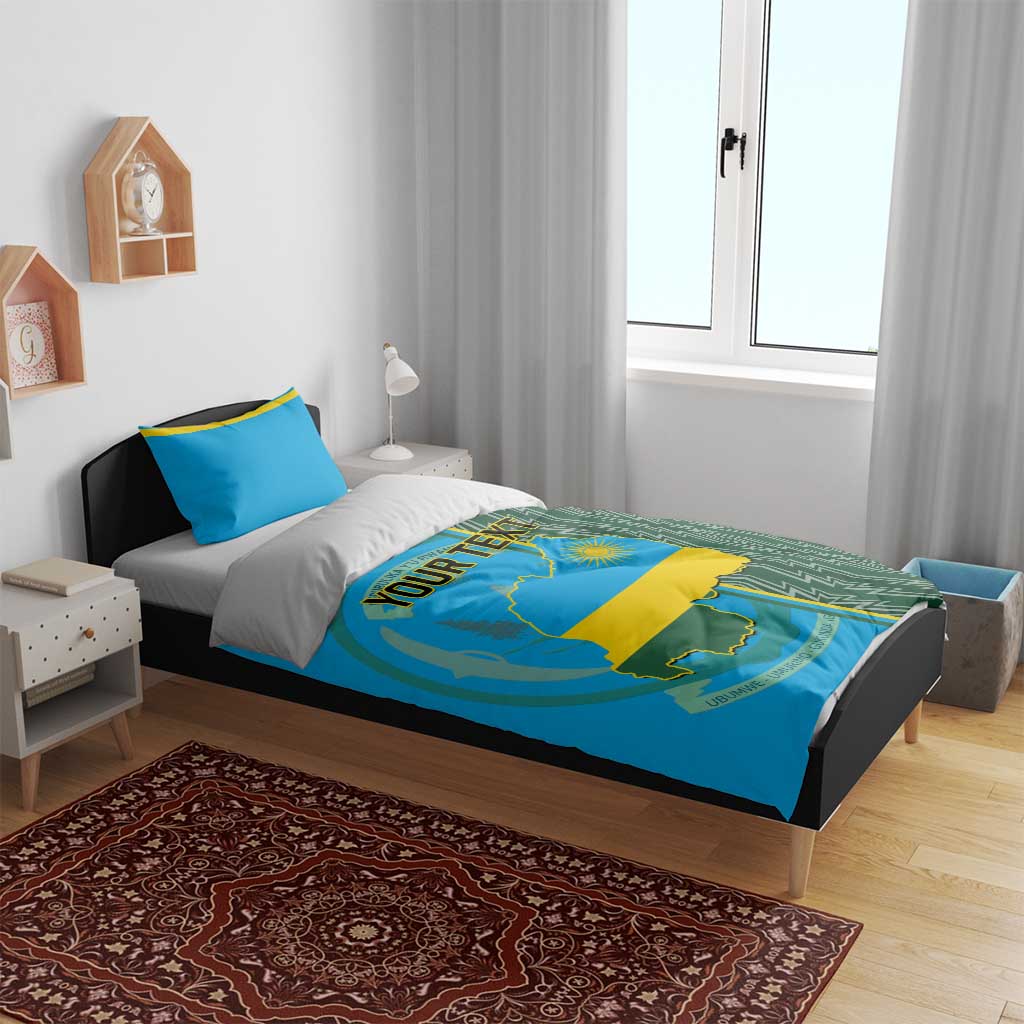 Personalised 1 July Independence Day Rwanda Bedding Set African Imigongo Happy 61st Anniversary LT14