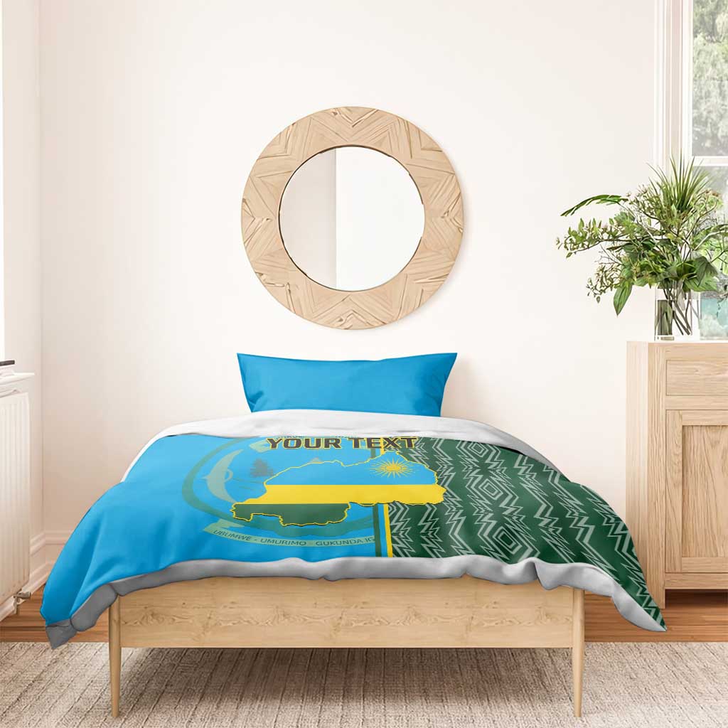 Personalised 1 July Independence Day Rwanda Bedding Set African Imigongo Happy 61st Anniversary LT14
