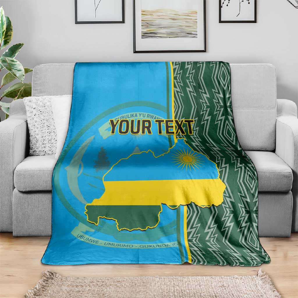 Personalised 1 July Independence Day Rwanda Blanket African Imigongo Happy 61st Anniversary LT14