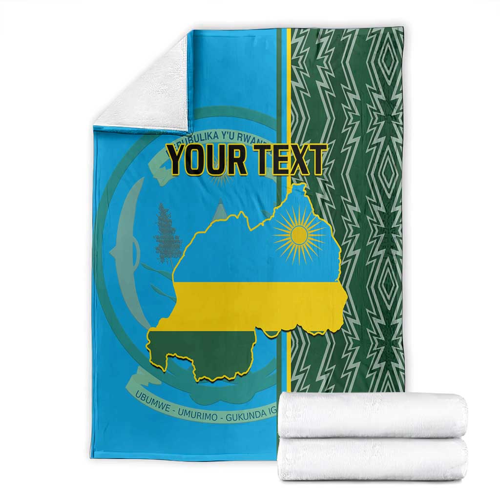 Personalised 1 July Independence Day Rwanda Blanket African Imigongo Happy 61st Anniversary LT14
