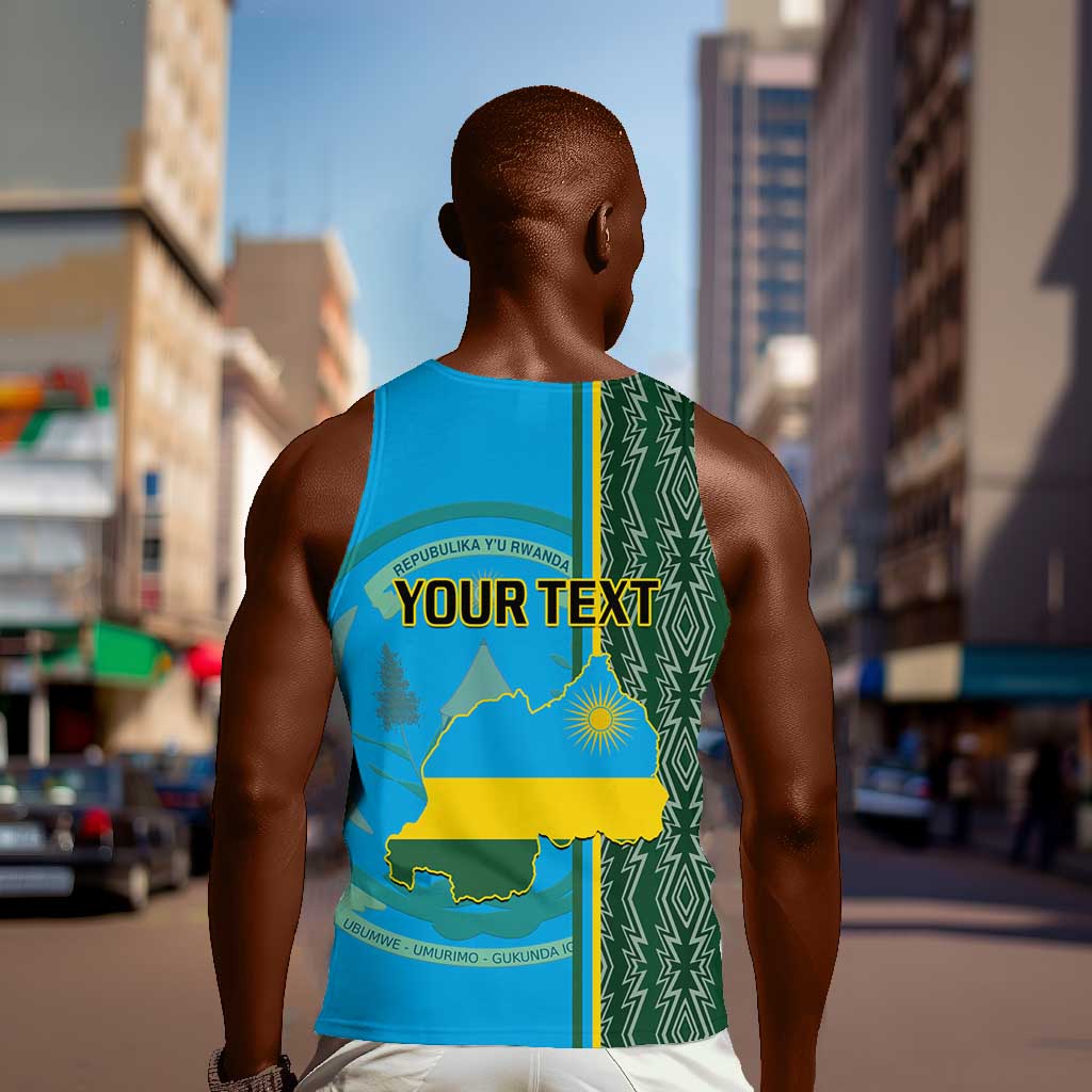 Personalised 1 July Independence Day Rwanda Men Tank Top African Imigongo Happy 61st Anniversary LT14