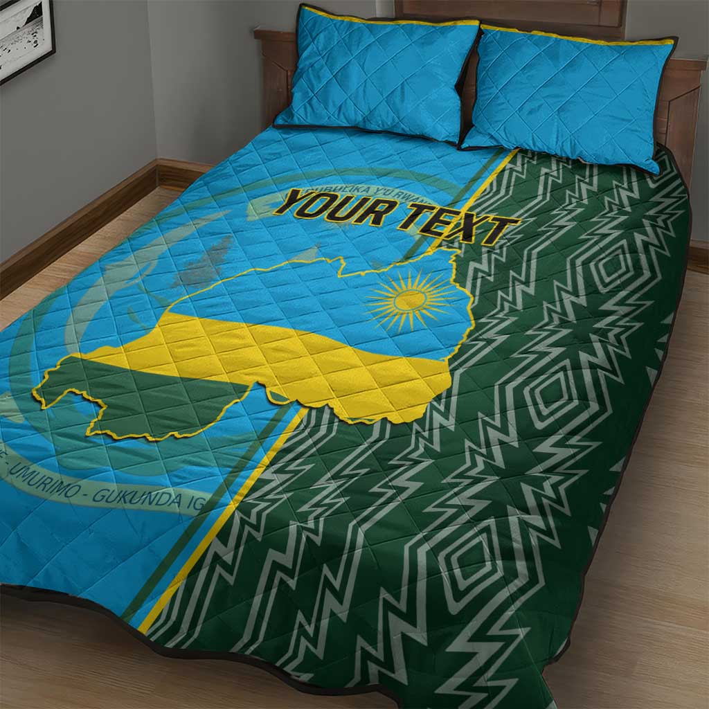 Personalised 1 July Independence Day Rwanda Quilt Bed Set African Imigongo Happy 61st Anniversary LT14