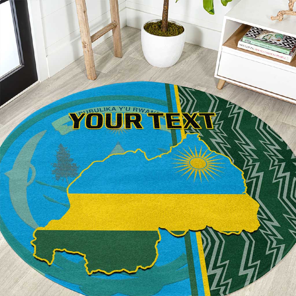 Personalised 1 July Independence Day Rwanda Round Carpet African Imigongo Happy 61st Anniversary LT14