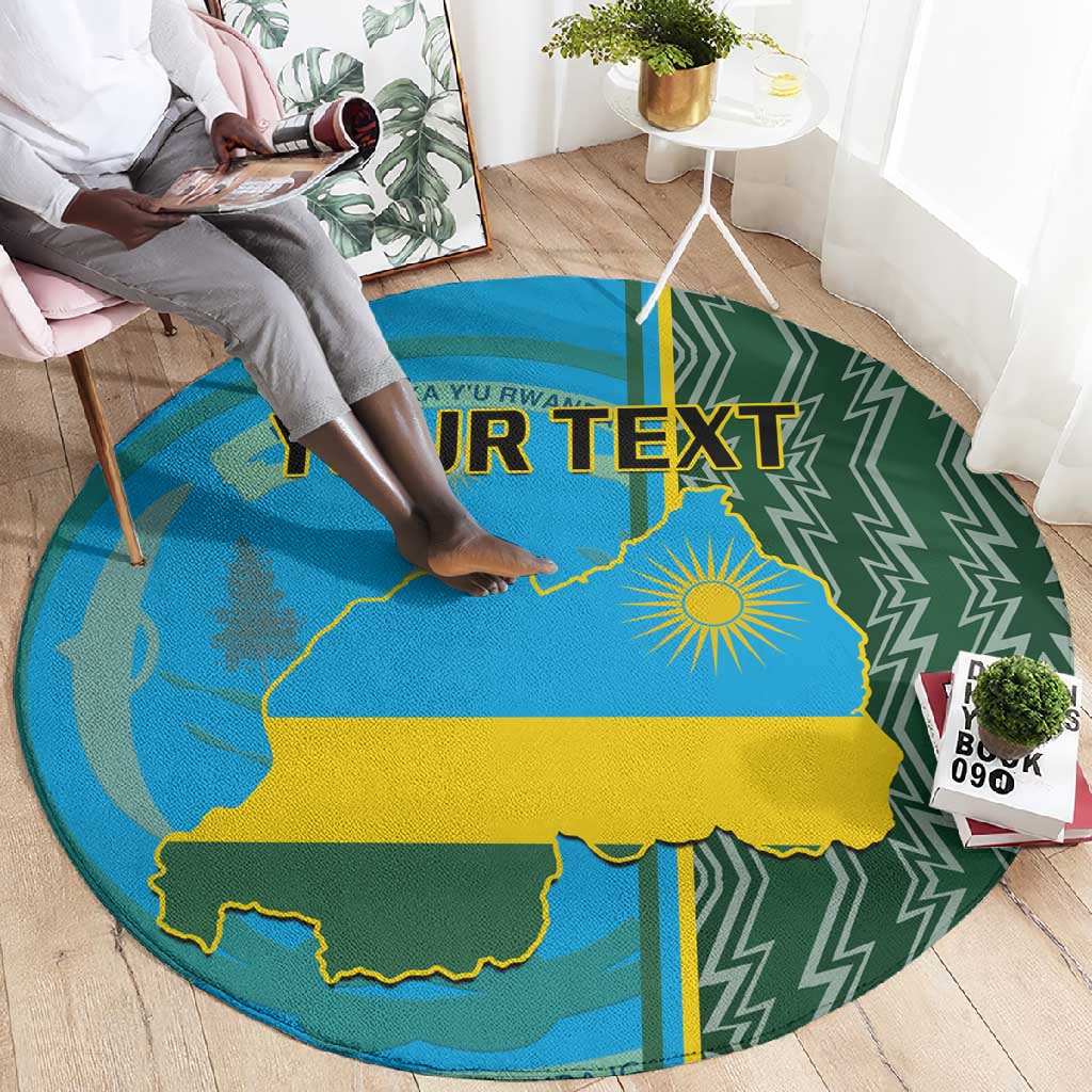 Personalised 1 July Independence Day Rwanda Round Carpet African Imigongo Happy 61st Anniversary LT14