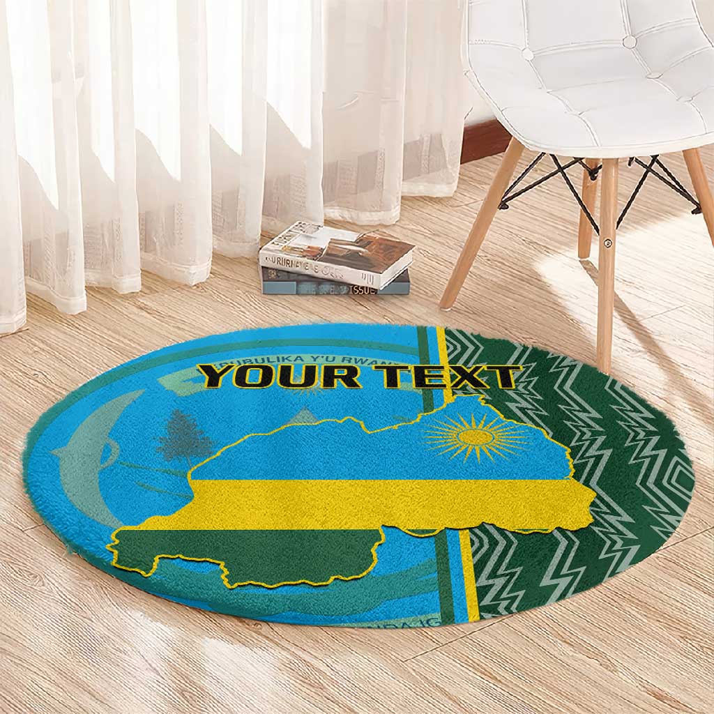 Personalised 1 July Independence Day Rwanda Round Carpet African Imigongo Happy 61st Anniversary LT14