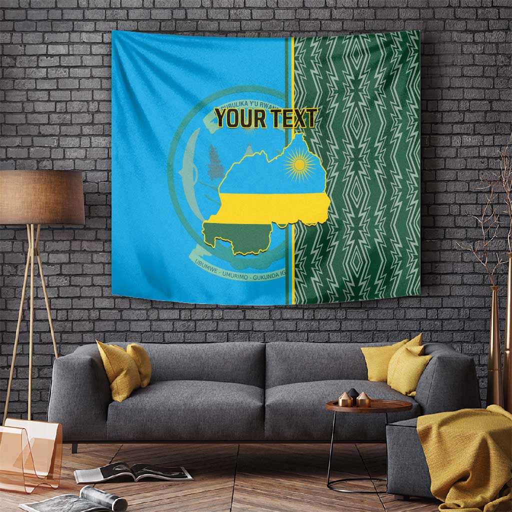Personalised 1 July Independence Day Rwanda Tapestry African Imigongo Happy 61st Anniversary LT14
