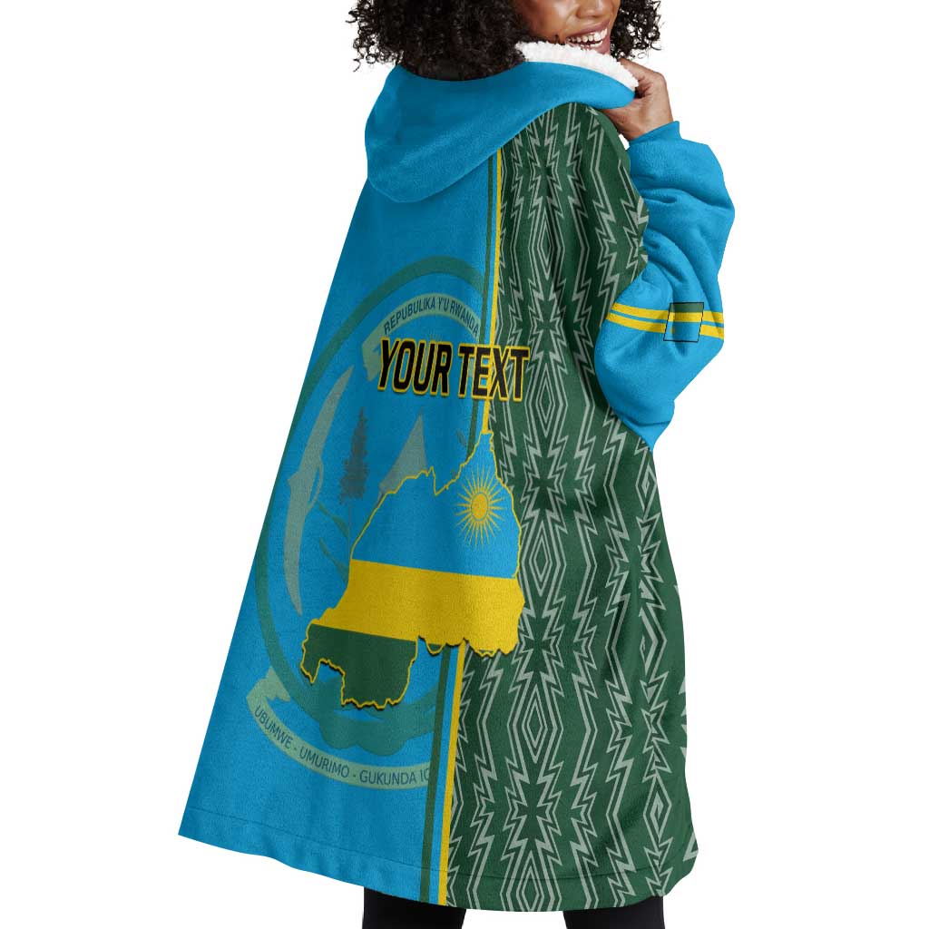 Personalised 1 July Independence Day Rwanda Wearable Blanket Hoodie African Imigongo Happy 61st Anniversary LT14