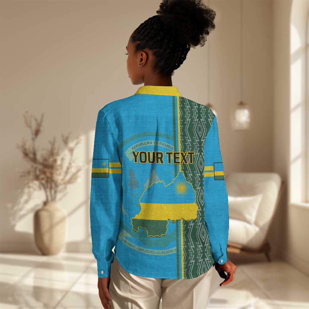 Personalised 1 July Independence Day Rwanda Women Casual Shirt African Imigongo Happy 61st Anniversary LT14