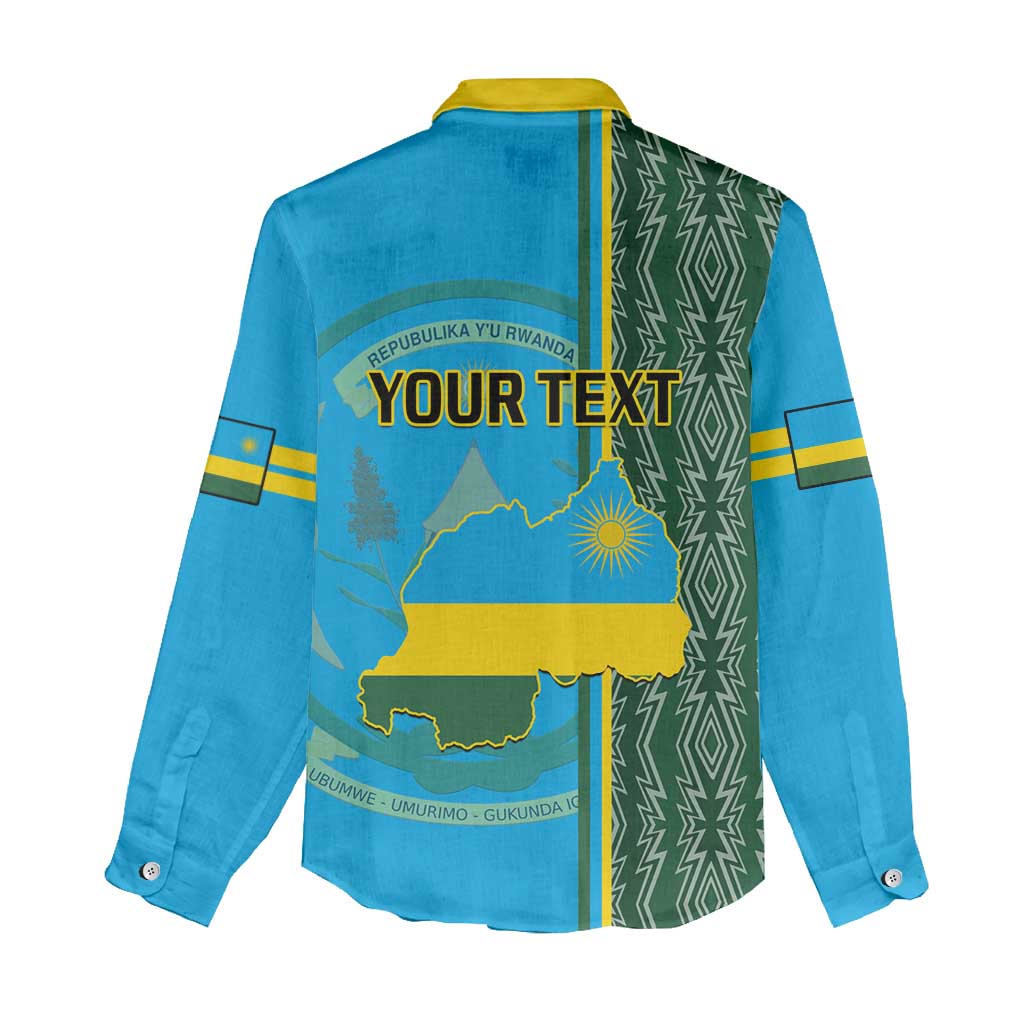 Personalised 1 July Independence Day Rwanda Women Casual Shirt African Imigongo Happy 61st Anniversary LT14