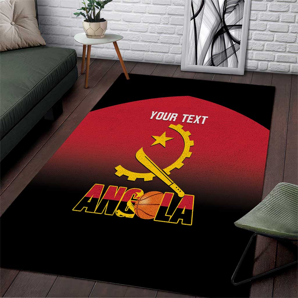Afro Basketball Custom Angola Area Rug Go Champions Angolan LT14