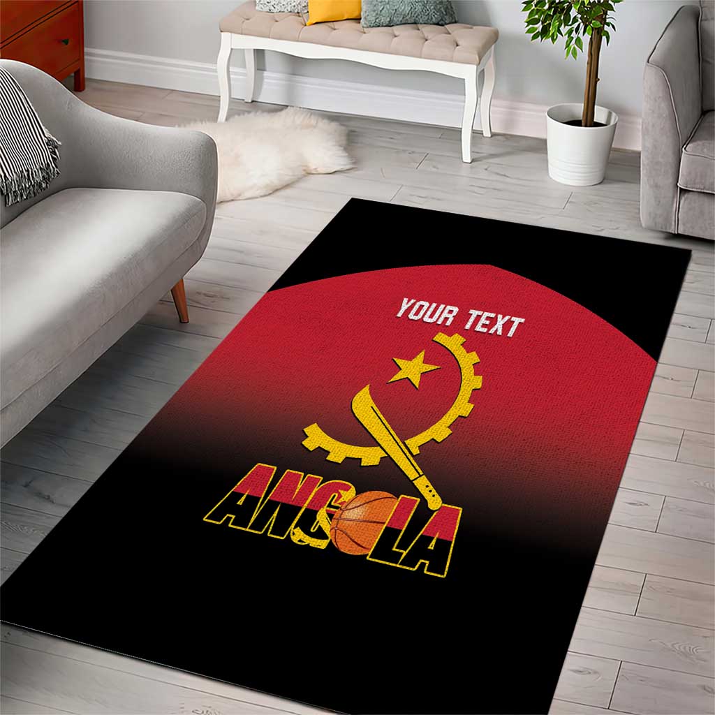 Afro Basketball Custom Angola Area Rug Go Champions Angolan LT14