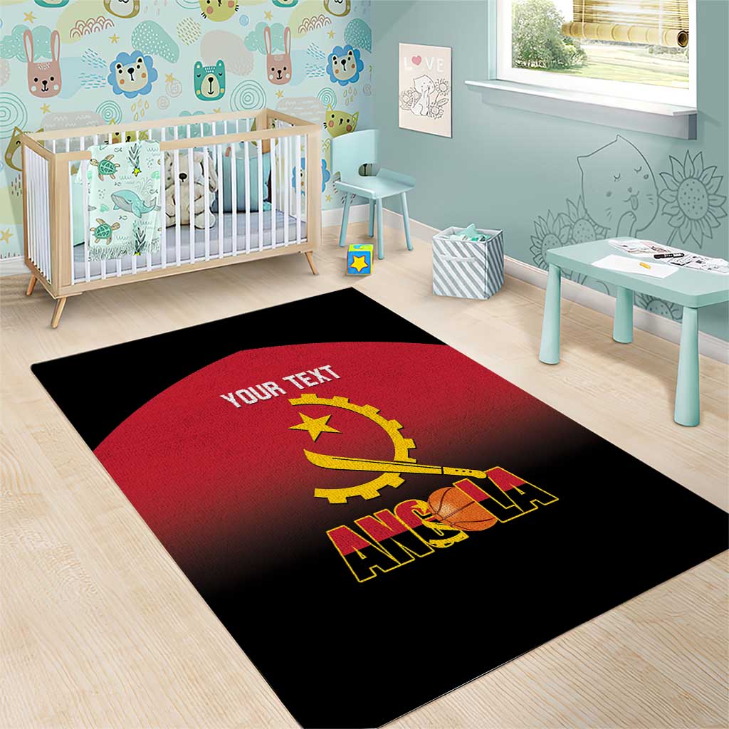 Afro Basketball Custom Angola Area Rug Go Champions Angolan LT14