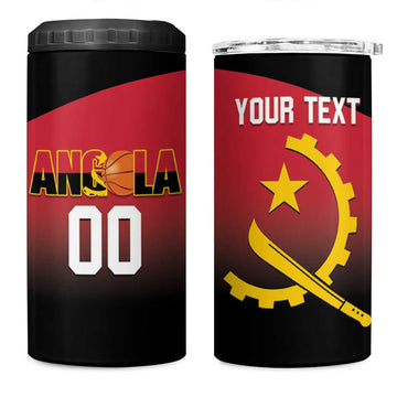 Afro Basketball Custom Angola 4 in 1 Can Cooler Tumbler Go Champions Angolan LT14