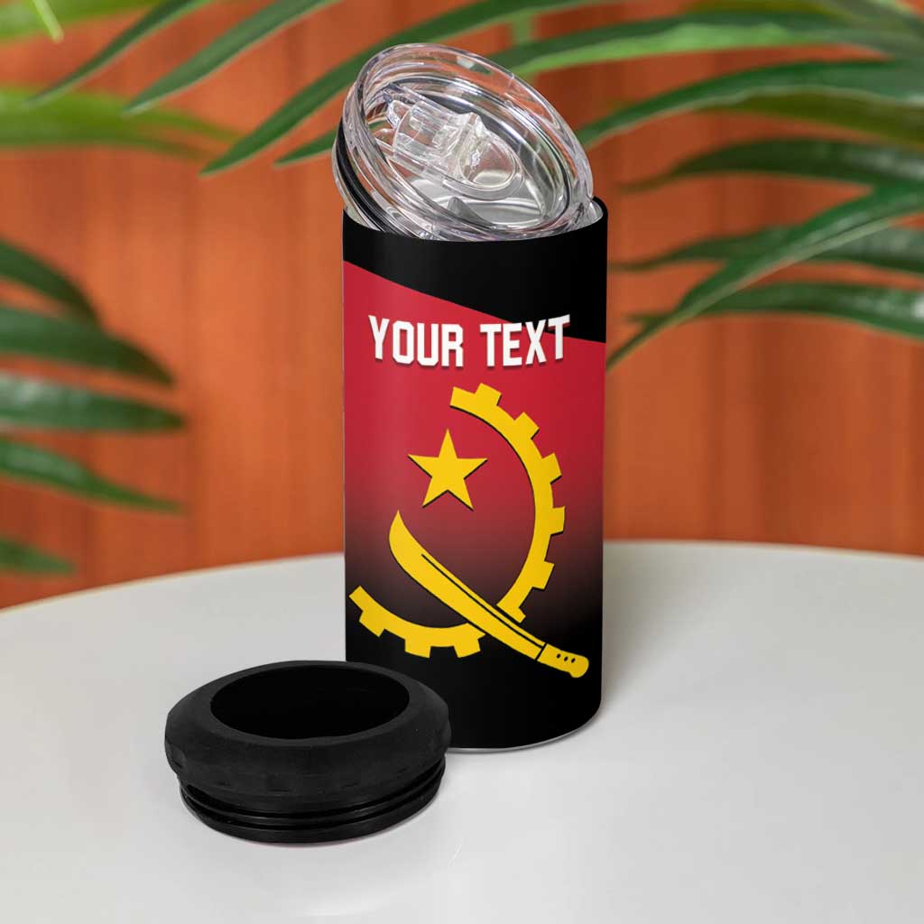 Afro Basketball Custom Angola 4 in 1 Can Cooler Tumbler Go Champions Angolan LT14