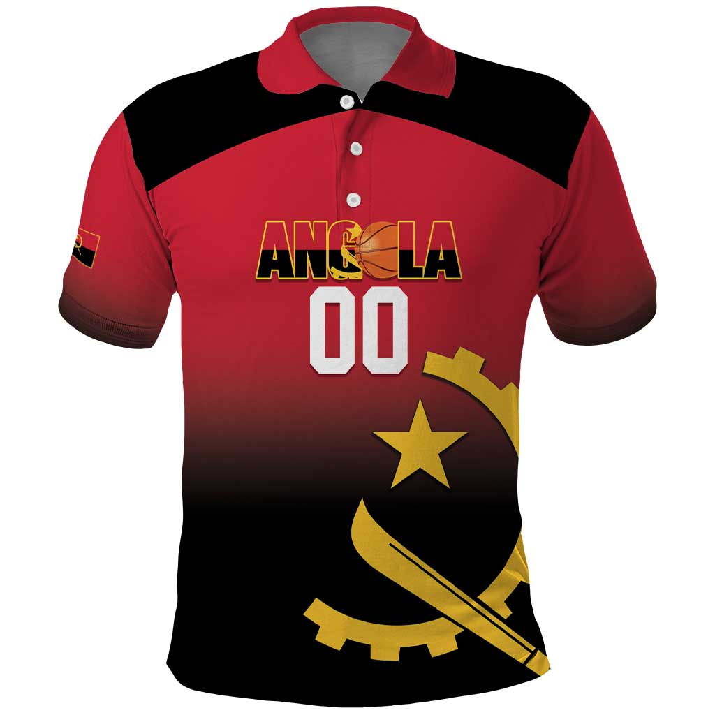 Angola Basketball Custom Polo Shirt Go Champions Angolan LT14