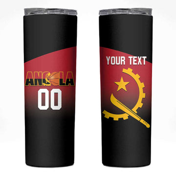 Afro Basketball Custom Angola Skinny Tumbler Go Champions Angolan LT14