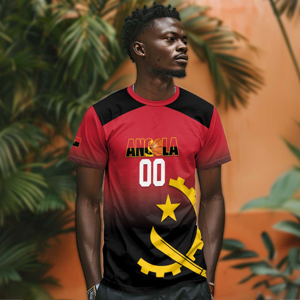 Afro Basketball Custom Angola T shirt Go Champions Angolan LT14