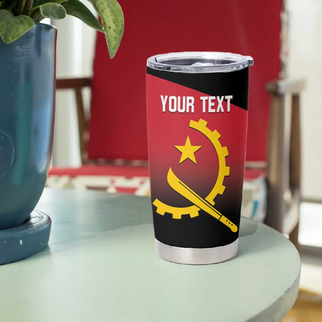 Afro Basketball Custom Angola Tumbler Cup Go Champions Angolan LT14