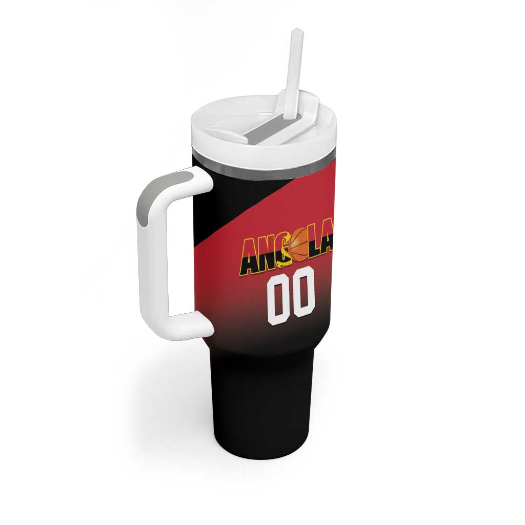 Afro Basketball Custom Angola Tumbler With Handle Go Champions Angolan LT14