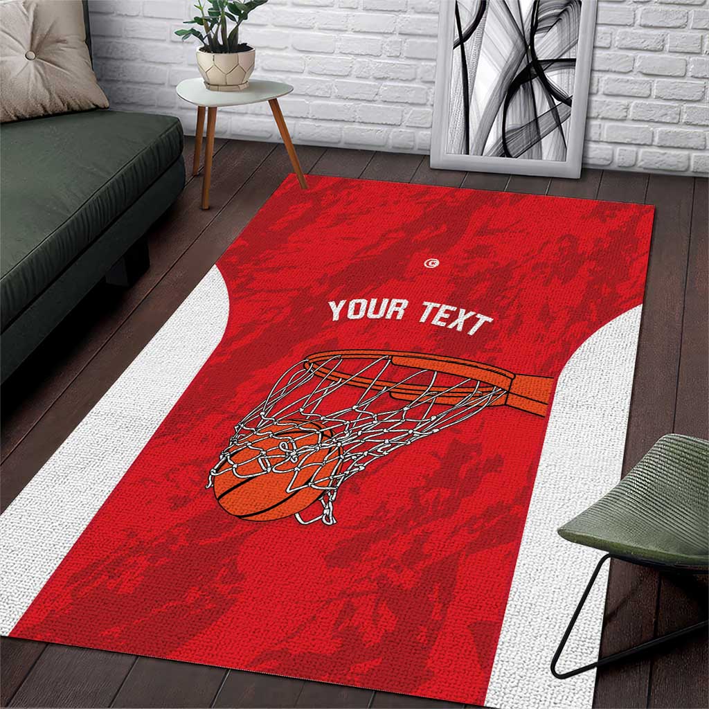 Afro Basketball Custom Tunisia Area Rug Go Champions Eagles of Carthage LT14