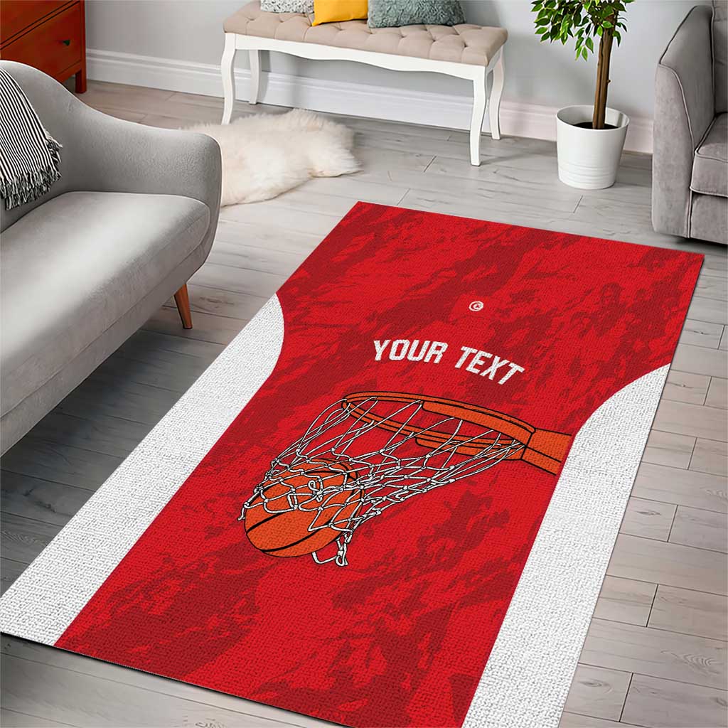 Afro Basketball Custom Tunisia Area Rug Go Champions Eagles of Carthage LT14