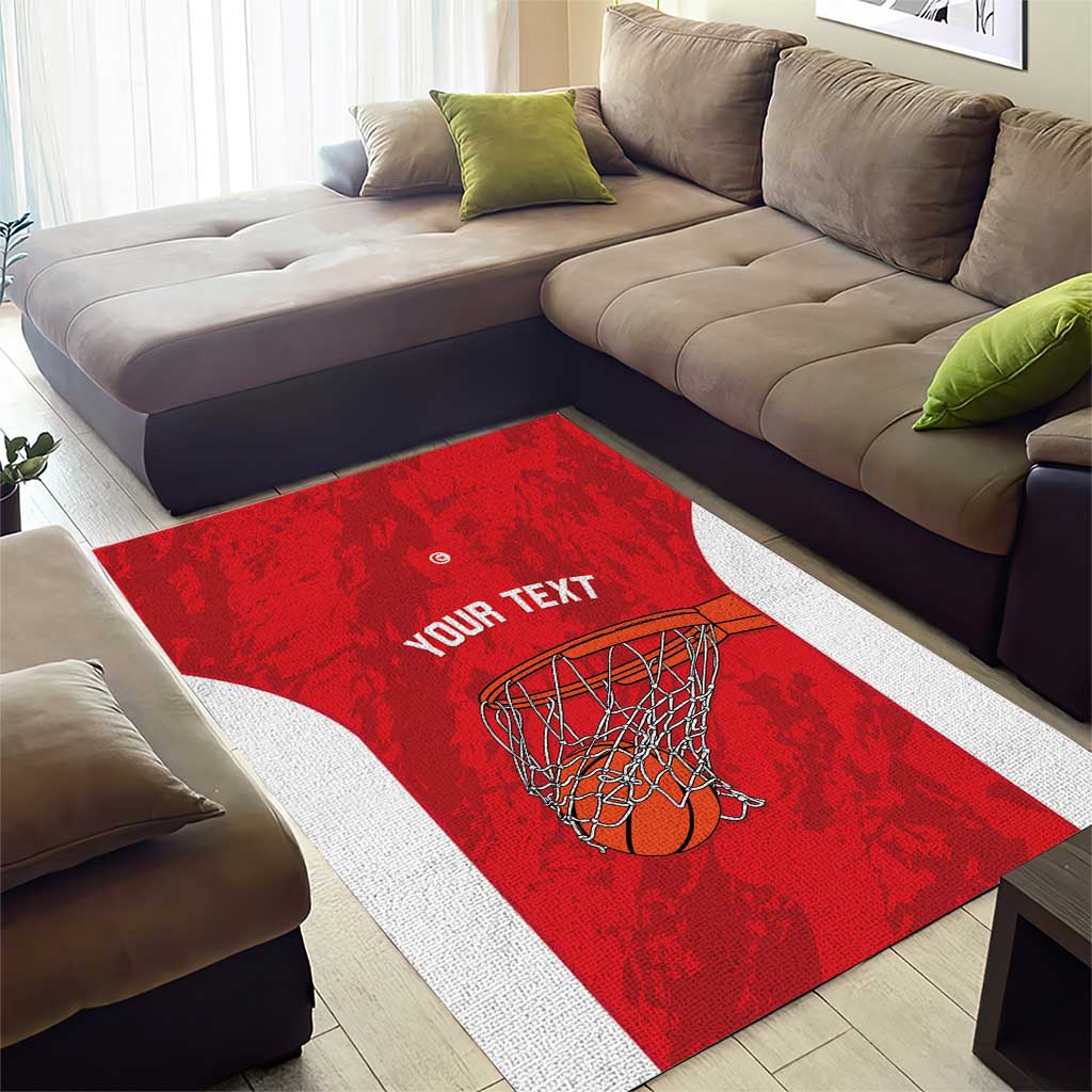 Afro Basketball Custom Tunisia Area Rug Go Champions Eagles of Carthage LT14