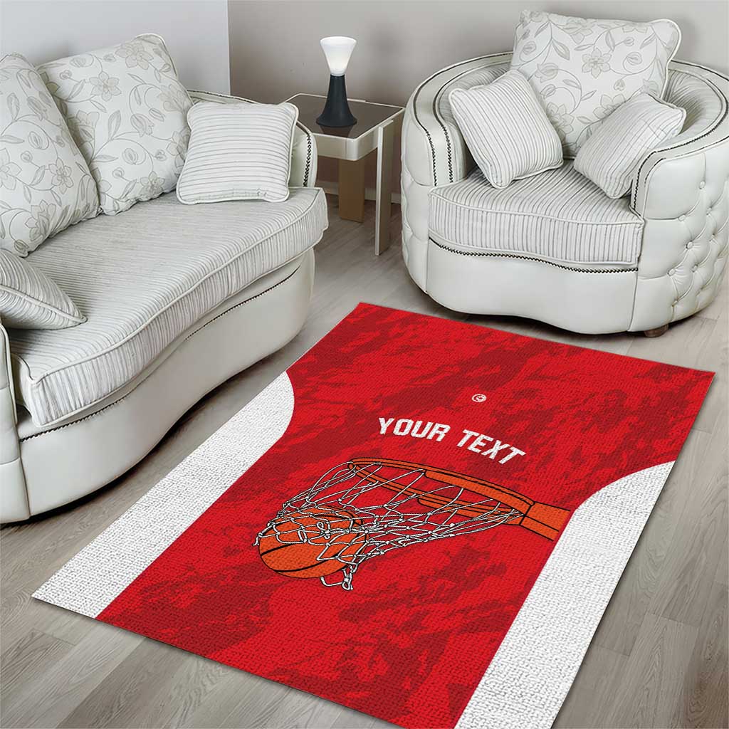 Afro Basketball Custom Tunisia Area Rug Go Champions Eagles of Carthage LT14