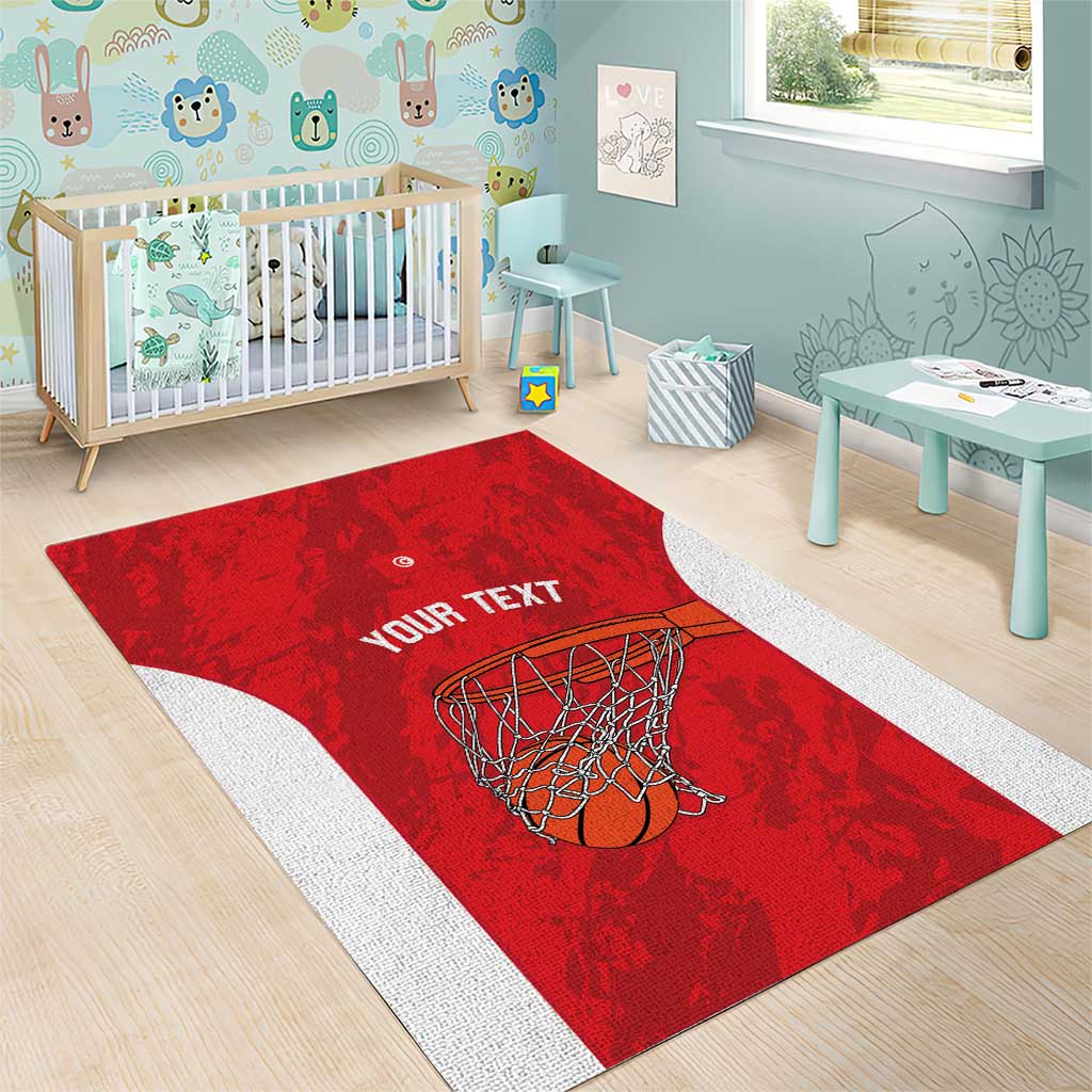 Afro Basketball Custom Tunisia Area Rug Go Champions Eagles of Carthage LT14