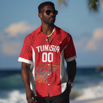 Afro Basketball Custom Tunisia Hawaiian Shirt Go Champions Eagles of Carthage LT14