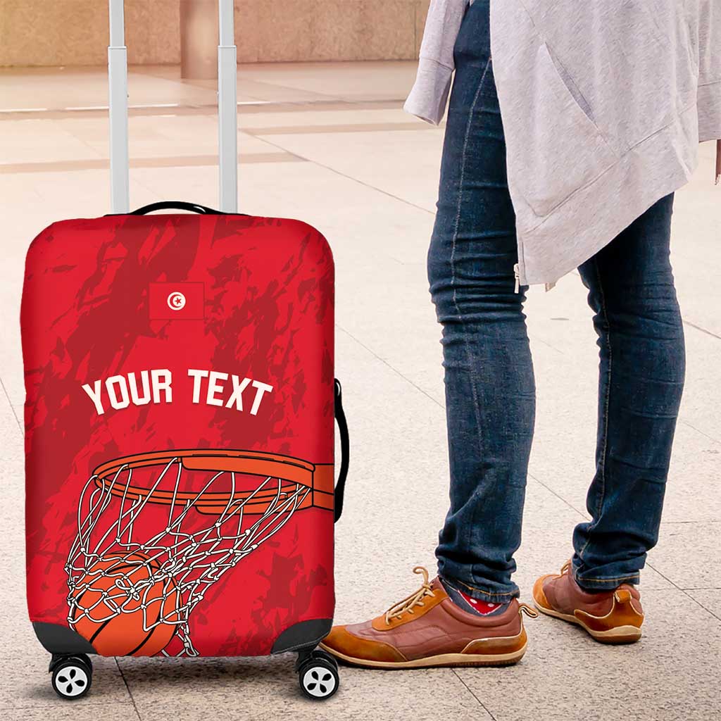 Tunisia Basketball Custom Luggage Cover Go Champions Eagles of Carthage LT14