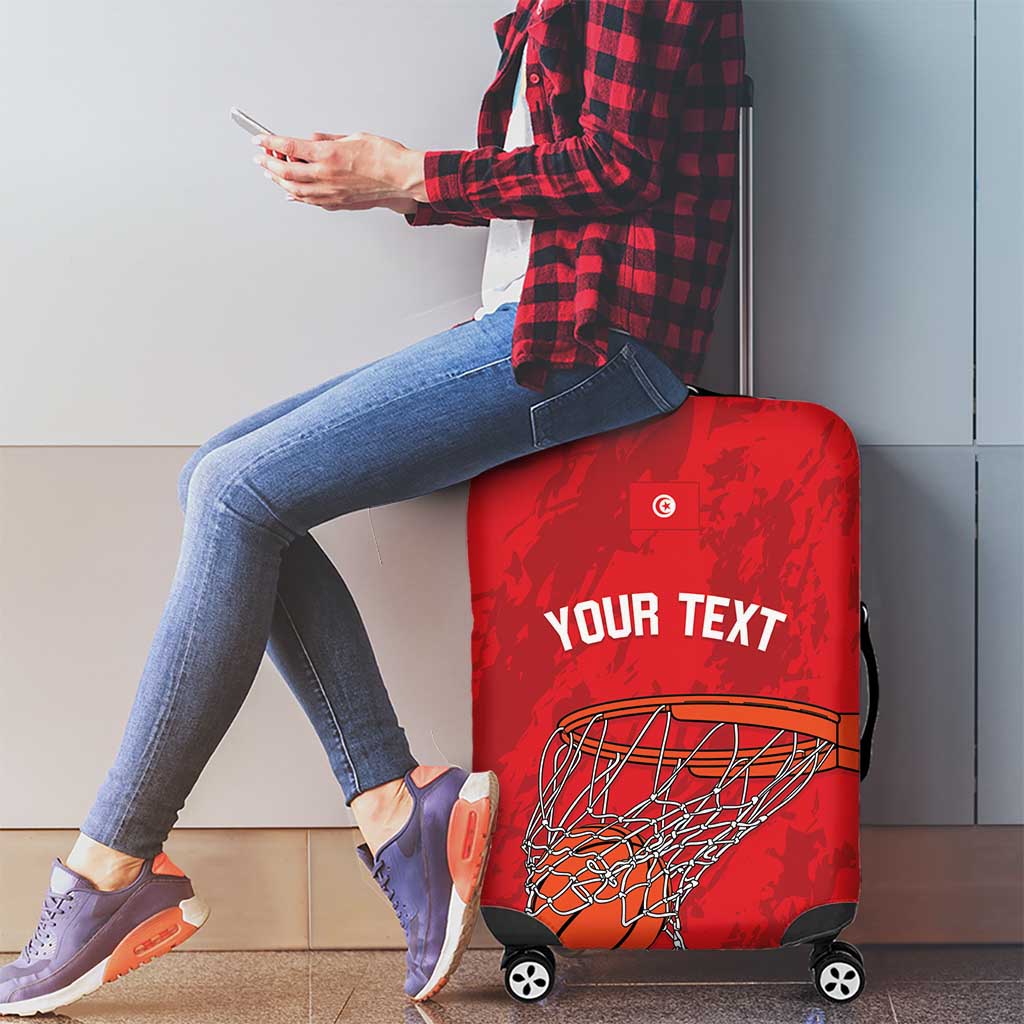 Tunisia Basketball Custom Luggage Cover Go Champions Eagles of Carthage LT14