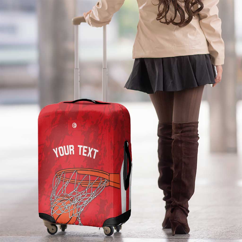 Tunisia Basketball Custom Luggage Cover Go Champions Eagles of Carthage LT14