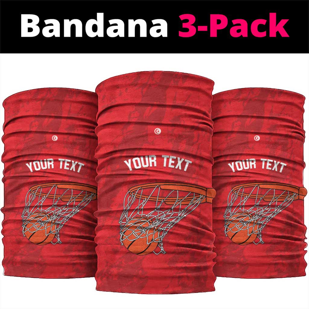 Tunisia Basketball Custom Neck Gaiter Go Champions Eagles of Carthage LT14