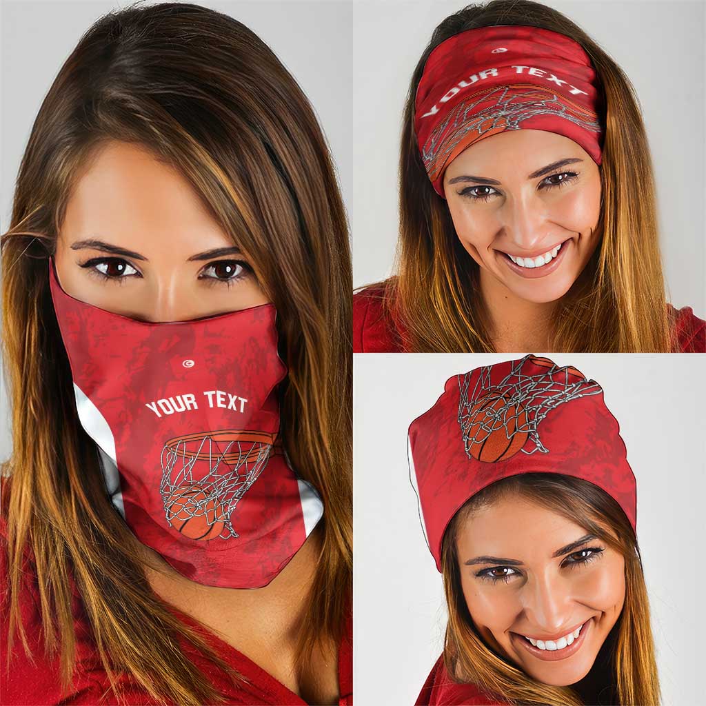 Tunisia Basketball Custom Neck Gaiter Go Champions Eagles of Carthage LT14