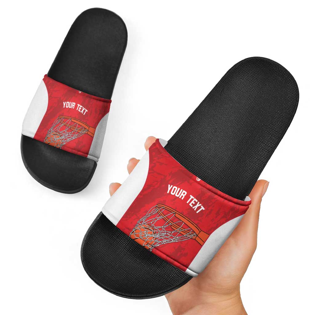 Tunisia Basketball Custom Slide Sandals Go Champions Eagles of Carthage LT14