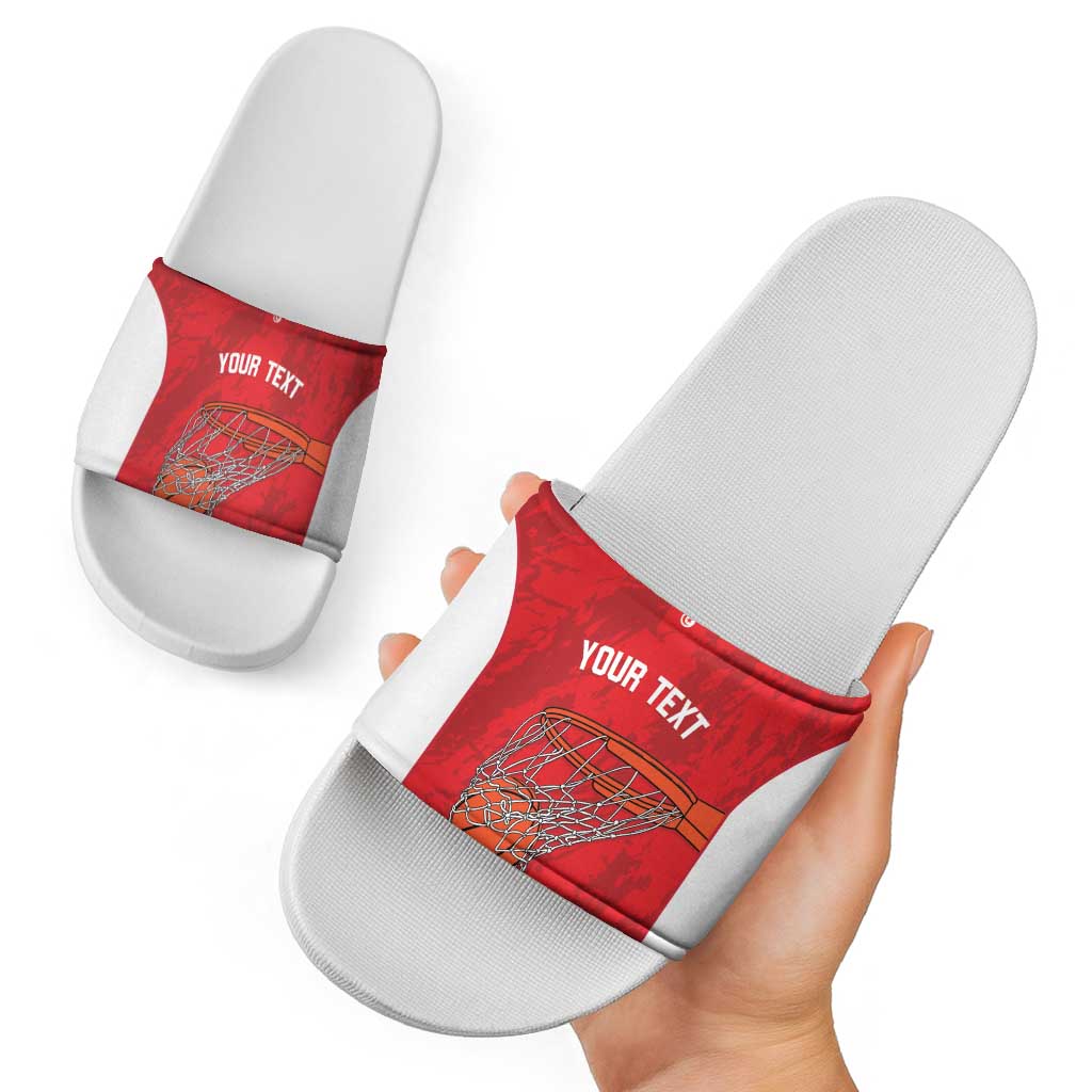 Tunisia Basketball Custom Slide Sandals Go Champions Eagles of Carthage LT14