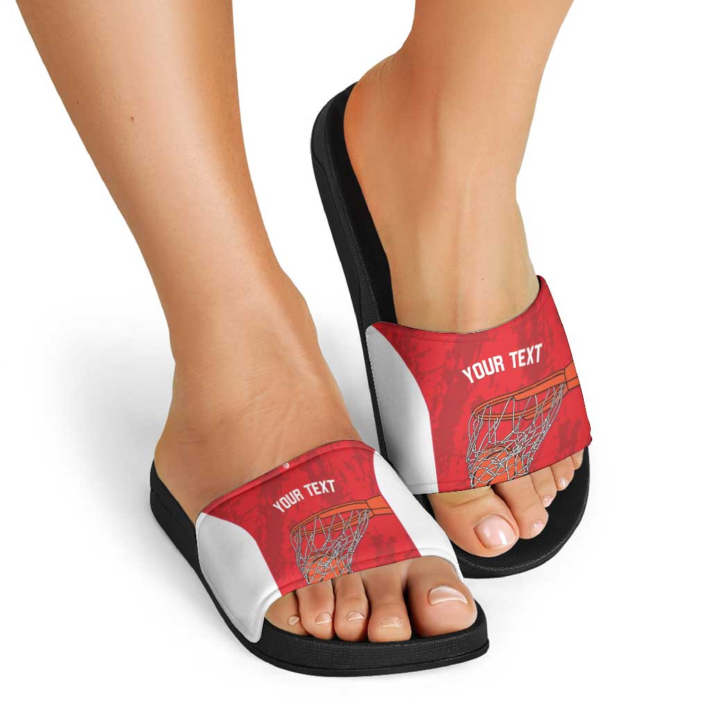 Tunisia Basketball Custom Slide Sandals Go Champions Eagles of Carthage LT14