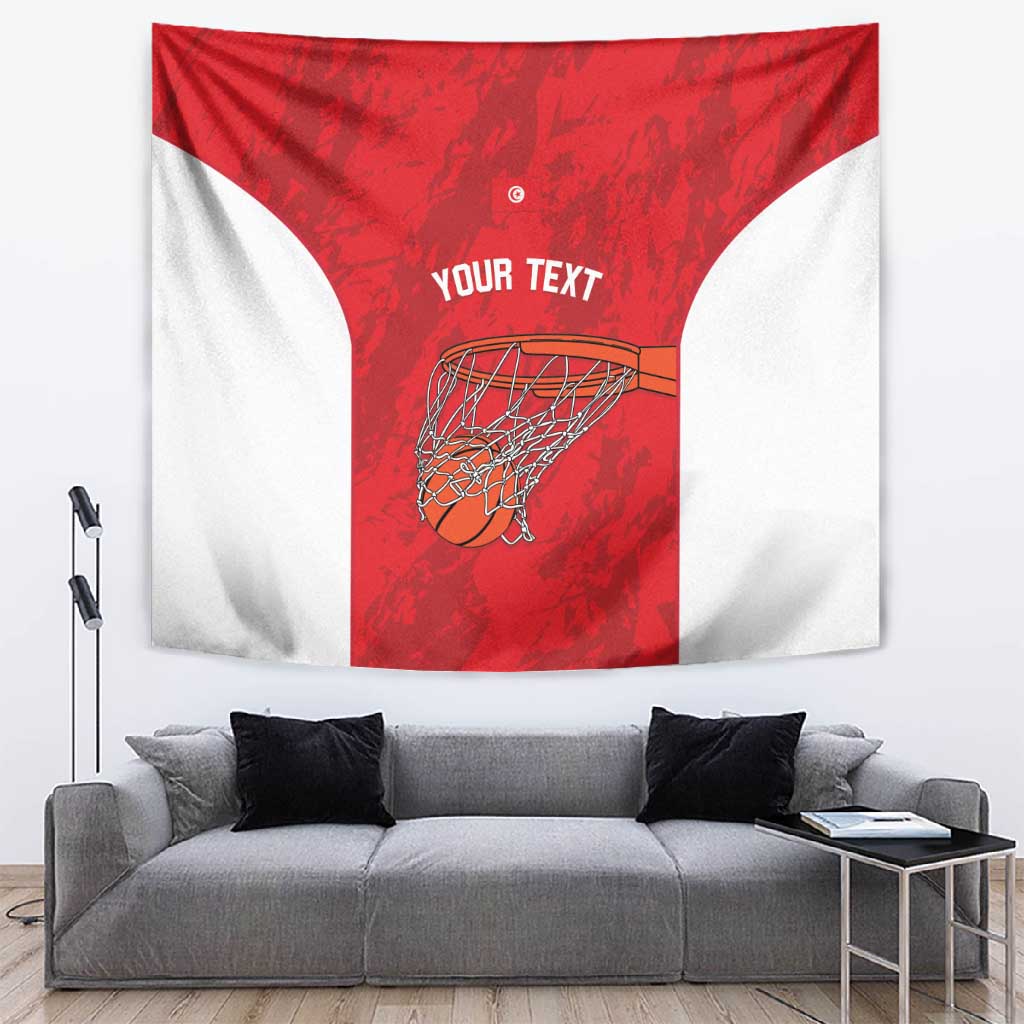 Afro Basketball Custom Tunisia Tapestry Go Champions Eagles of Carthage LT14