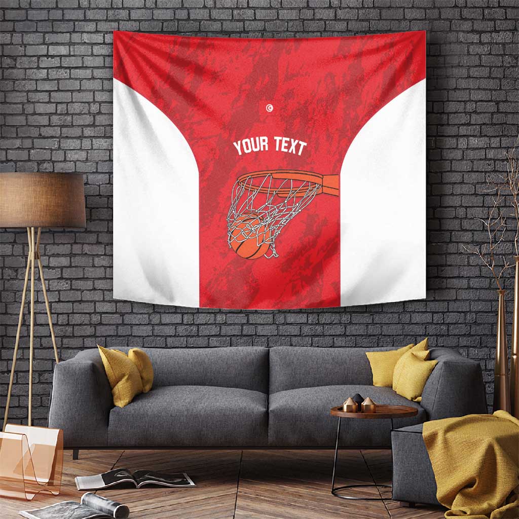 Afro Basketball Custom Tunisia Tapestry Go Champions Eagles of Carthage LT14