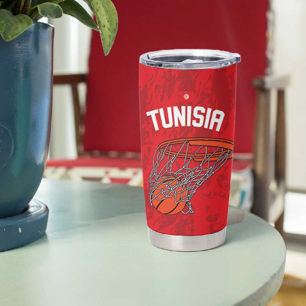 Afro Basketball Custom Tunisia Tumbler Cup Go Champions Eagles of Carthage LT14