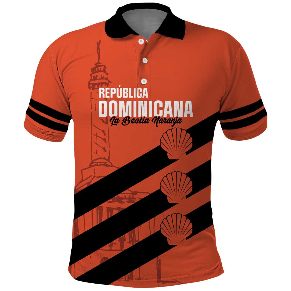 Cibao Dominican Republic Football Custom Polo Shirt Vamos La Bestia Naranja LT14