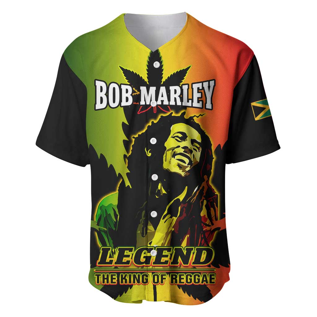 Afro Jamaica Legend Bob Baseball Jersey The King Of Reggae LT14