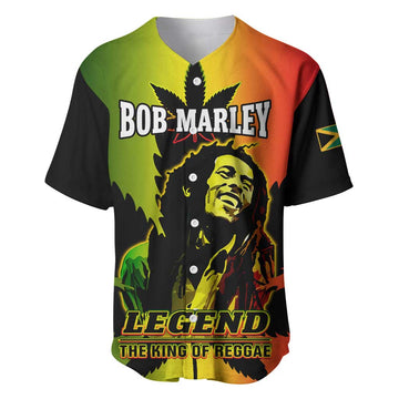 Afro Jamaica Legend Bob Baseball Jersey The King Of Reggae LT14