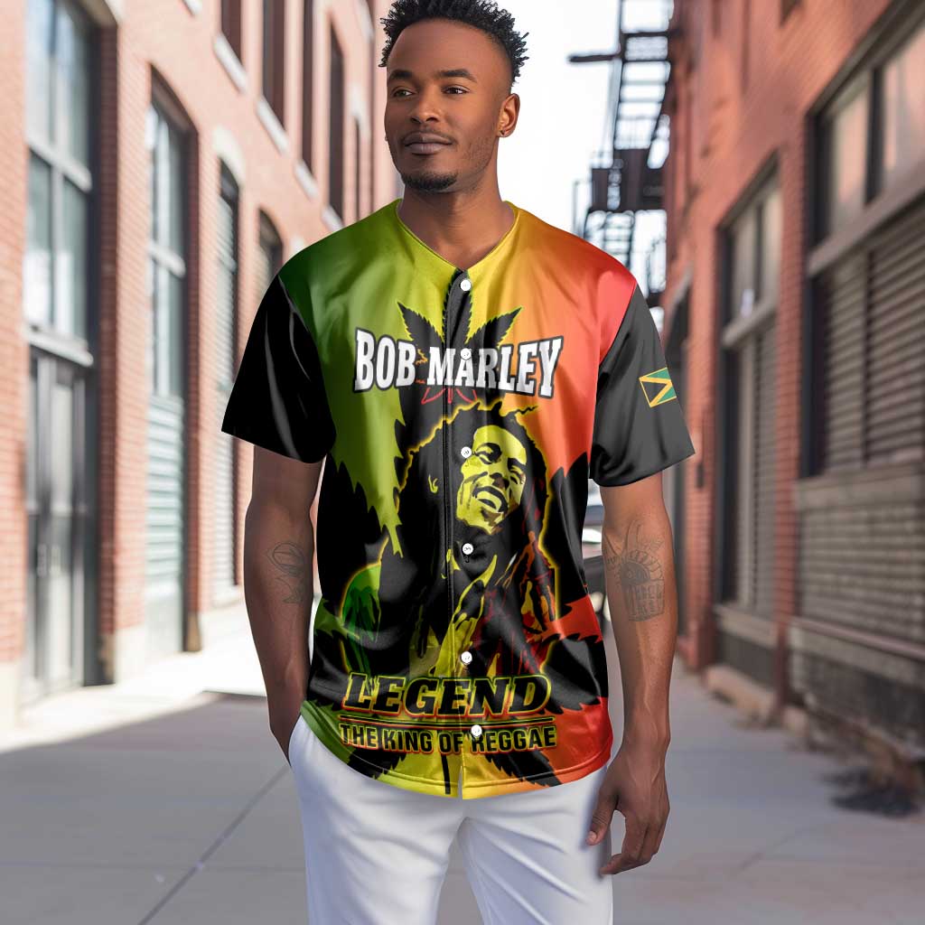 Afro Jamaica Legend Bob Baseball Jersey The King Of Reggae LT14